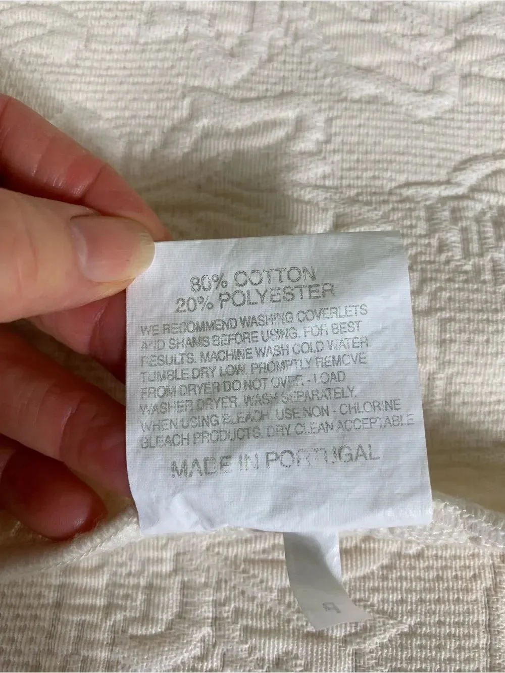 Matelasse Colchis Domingos Queen Pillow Sham cream Portugal